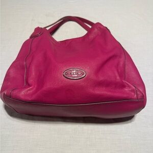 Coach Fuchsia Leather Hobo Bag